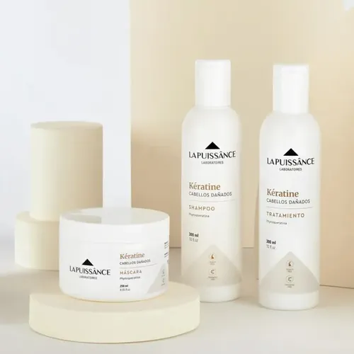 Crema De Peinar La Puissance Keratine Cabellos Daños 250ml