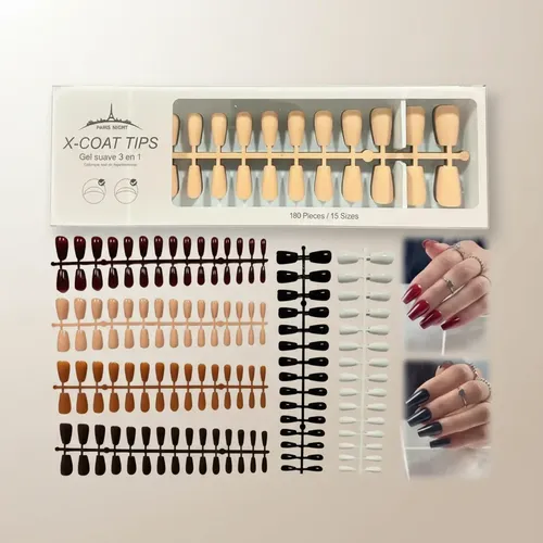 Tips Para Soft Gel Y Press On Paris Night Color X180u 3 En 1