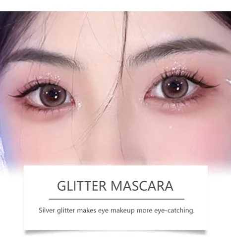 Máscara Eelhoe Con Purpurina Plateada Para Un Look De Fiesta