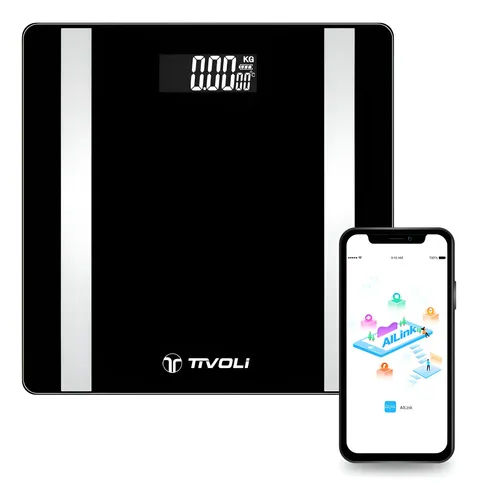 Balanza Digital De Baño Tivoli Bluetooth Sensor Temperatura