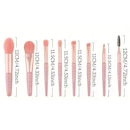 Set De 8 Brochas De Maquillaje Profesionales Para Cosméticos