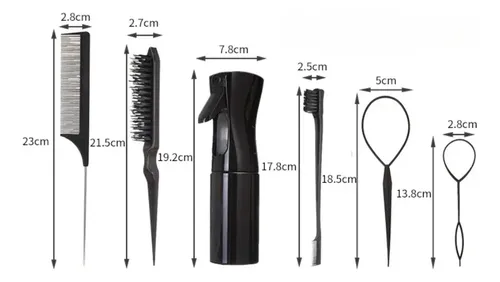 Kit De Peines Regadera Pinzas De Cabell Set Peines Cepillos Violeta