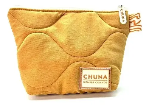 Necessaire Chuna Tina Ondas Portacosmeticos Maquillaje Camel