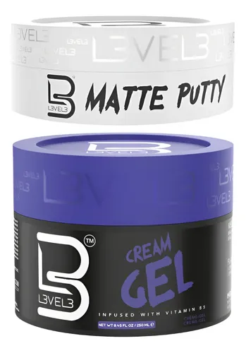 Level 3 Matte Putty Crema Modeladora 150g + Gel Crema 250g