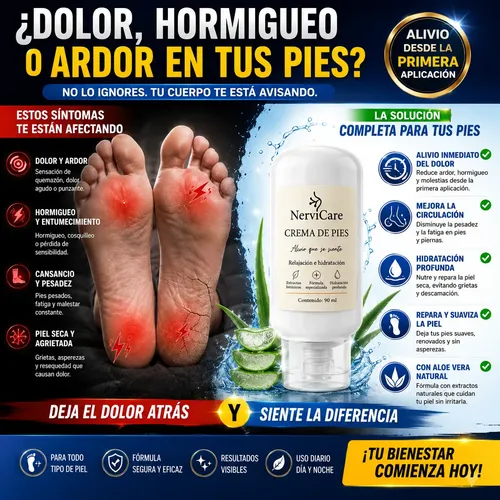 X3 Crema Pies Nervicare Alivio Ardor Hormigueo Dolor