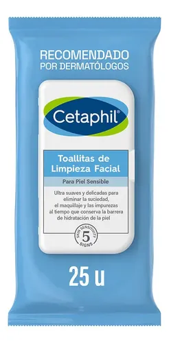 Toallitas De Limpieza Facial Cetaphil Desmaquillante X 25 Un