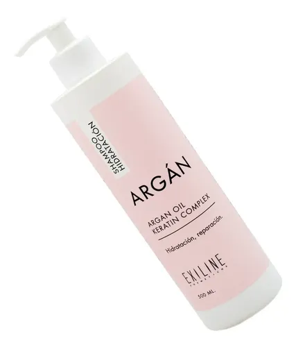Exiline Argán Shampoo Hidratación Reparación Keratina 500ml