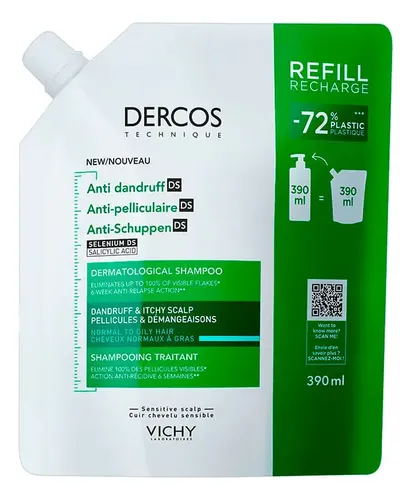 Shampoo Vichy Dercos Anticaspa Cabello Graso Repuesto X 3…