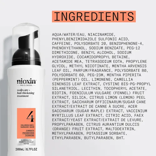 Tratamiento De Engrosamiento Capilar Nioxin System 4 Para Ca