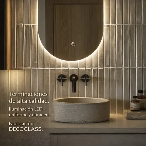 Espejo Luz Led Touch 60 X 85 Pastilla Para Baño Accesorios