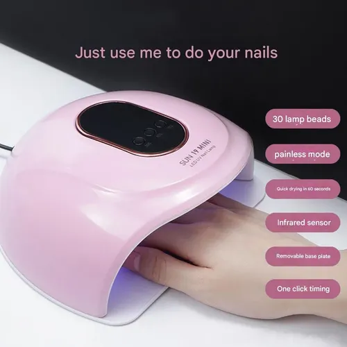 Lámpara De Uñas Uv Led Sun19 72w Rosa, Secador Profesional