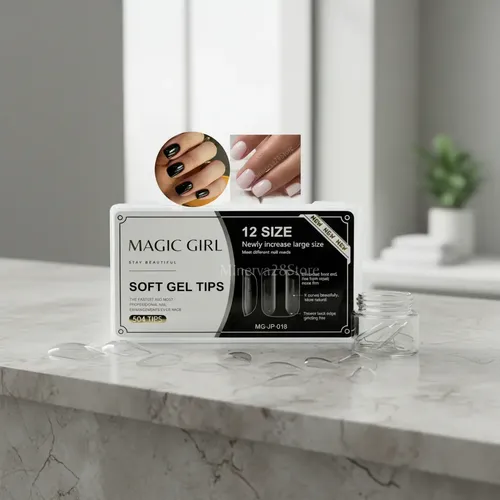 Tips Soft Gel Cuadradas Cortas Caja X504 Calidad Premium