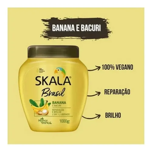 Mascara Capilar 2 En 1 Banana E Bacuri 1000g Skala
