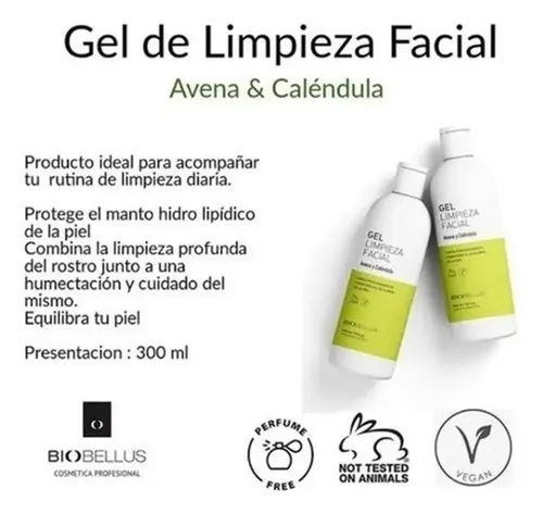 Gel De Limpieza Avena Y Calendula Biobellus 300ml