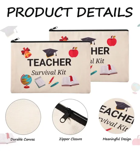 Bolsa De Maquillaje Dunzy Teacher Survival Kit, 50 Unidades,