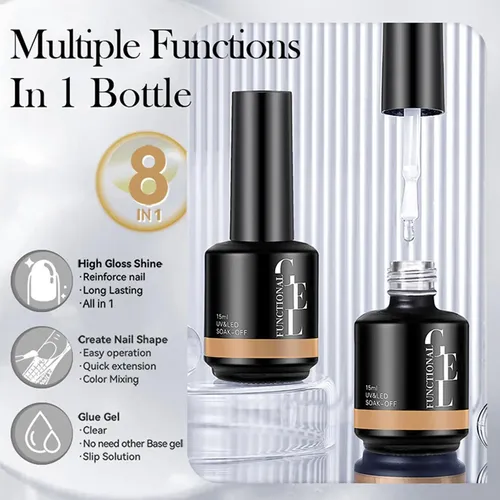 Esmalte De Uñas En Gel, Extra Fuerte, Pegamento Base, Talla