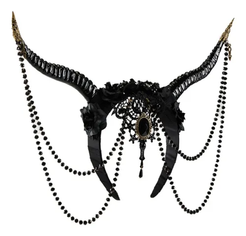 Diadema Con Cuernos Estilo Gótico Cómodo Accesorio Para La
