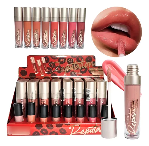 Lip Gloss Colores Labial Reputation Hidratante Glossy Pink21