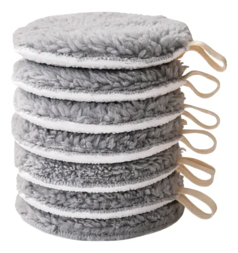 Pad Desmaquillante Facial Toalla Microfibra Lavable X20 Gris