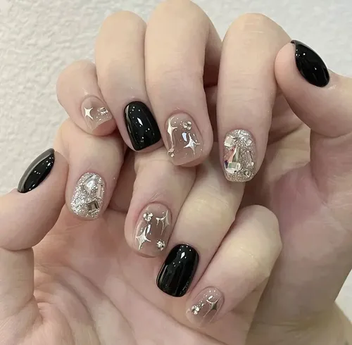 Uñas Postizas Press On Autoadhesiva Set Completo Cortas