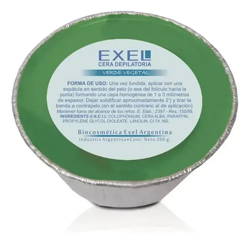 Cera Depilatoria Vegetal Profesional Elástica Exel X 200 Grs