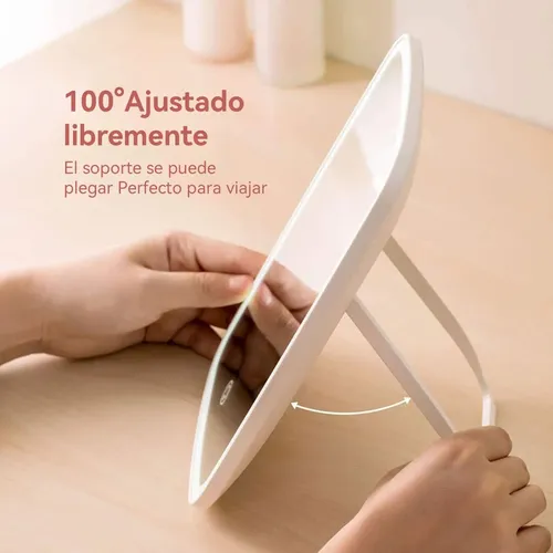 Espejo Maquillaje Con Luz Led Y Espejo Pequeño 10x Aumentos
