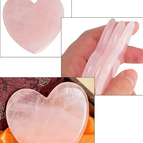 Gua Sha Jade Natural Corazón Masaje Facial Y Corporal