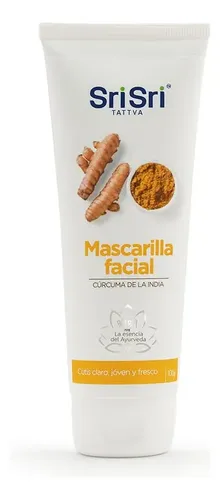 Mascarilla Facial Con Cúrcuma De La India Sri Sri 100 Grs