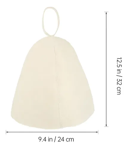 Gorro De Sauna De Fieltro Grueso, Gorro De Baño De Fieltro G White