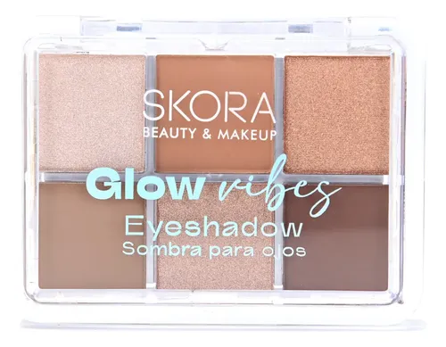 Paleta Sombras Para Ojos Skora Glow Vibes 6 Tonos Polvo
