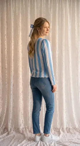 Moño Hebilla Argentina Accesorio Pelo Brillo Strass Puntilla Celeste Y Blanco Grande