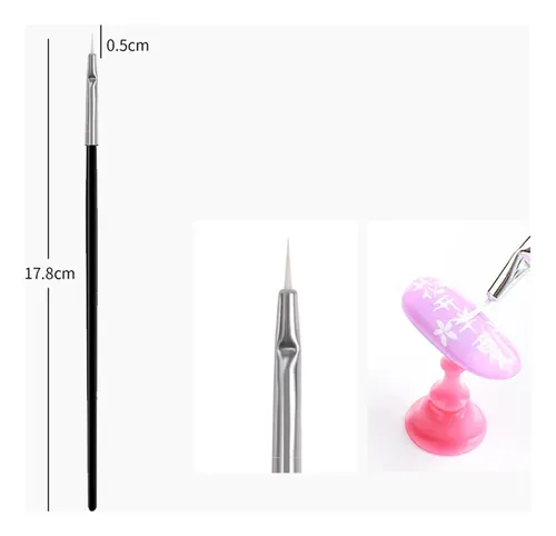 Pincel For Decoración De Uñas, 15 Unidades, Kit Tips Gel