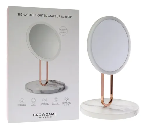 Espejo De Maquillaje Browgame Iluminado Con Luz Led Ajustabl