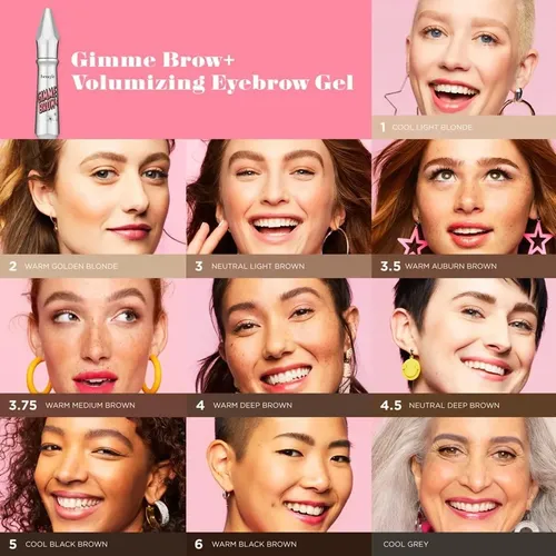 Benefit Gimme Brow+ Gel De Fibras Voluminizador 4 Warm Deep