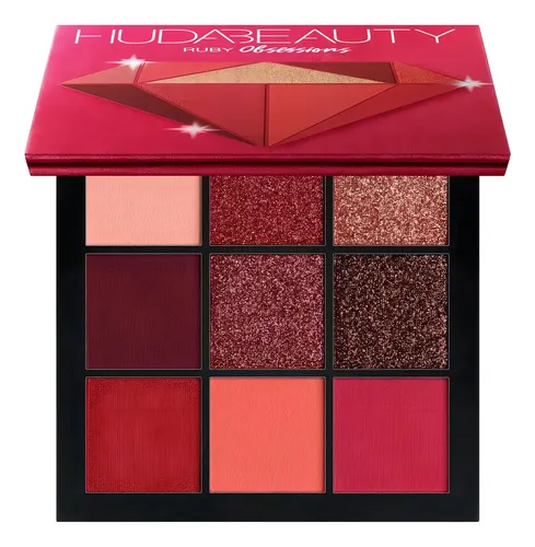 Paleta De Sombras Huda Beauty – Obsessions Palette Amethyst Sombra Rojo
