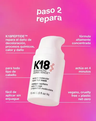 K18 Kit Molecular Repair Set Minis Shampoo Y Mascara