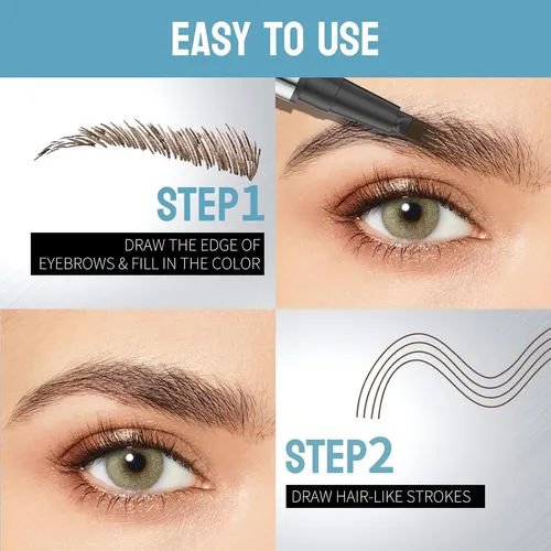 Lápiz De Cejas Wild Brows 4 Puntas Yanqina 1ml Marrón