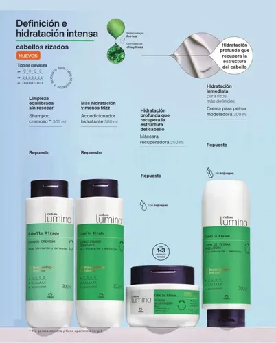 Crema Para Peinar Cabello Rizado Y Rulos Lumina Natura