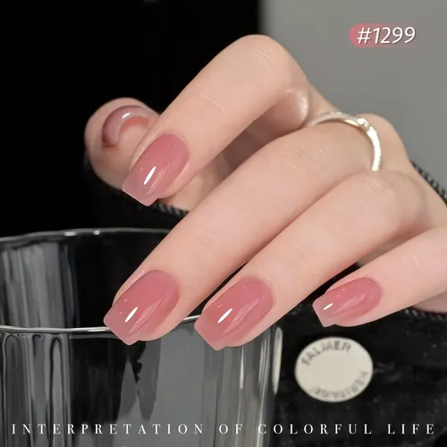 Set De Esmaltes Gel Nude Transparente 6 Colores Uv