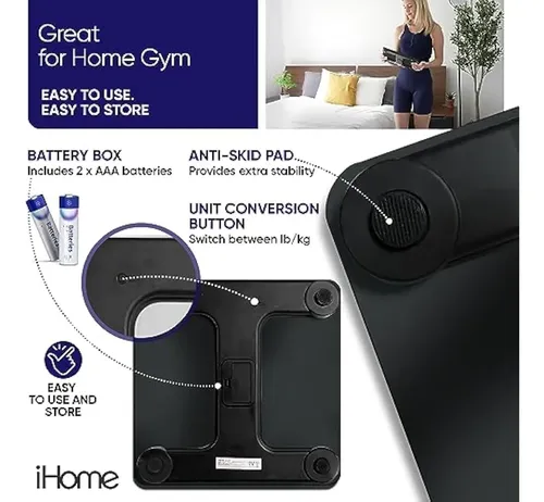 Báscula Digital Ihome Para Baño Escalonada – Ihome