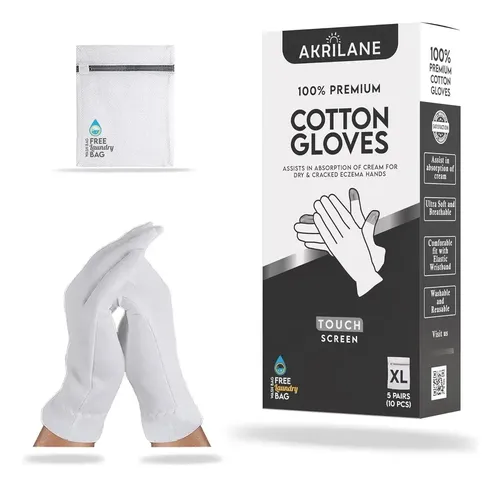 Guantes Algodón Premium Grandes Hidratantes Para Piel