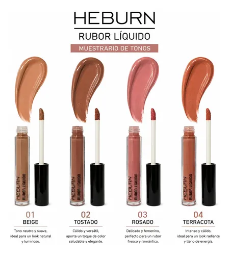 Rubor Líquido Alta Pigmentación Heburn