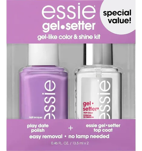 Top Coat Gel De Larga Duración Essie Duo Kit