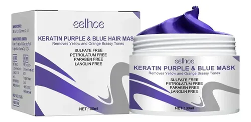 *. Mascarilla Capilar Eelhoe Queratina Purple Reparando