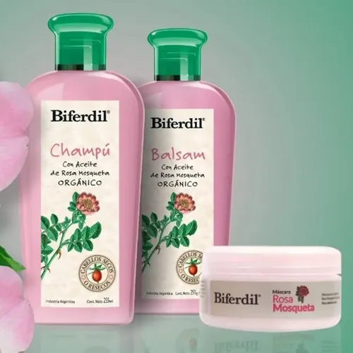 Biferdil Shampoo Rosa Mosqueta X255 Ml Organico