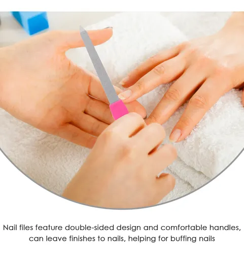 Lima De Uñas De Acero Inoxidable, 10 Unidades