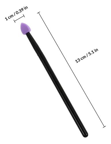 Práctico Cepillo De Silicona Para Sombra De Ojos, 5 Unidades