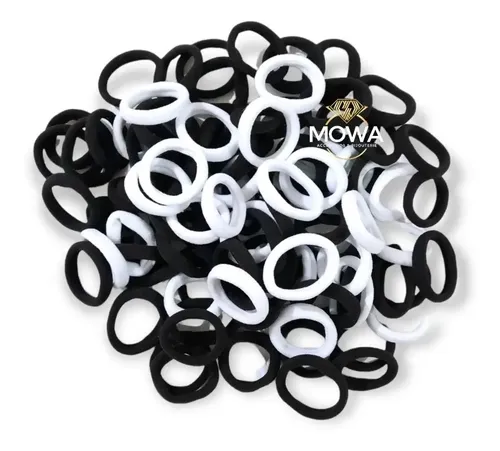 Colitas De Pelo Blanco Y Negro 2cm Por 100 Unidades C0-8853