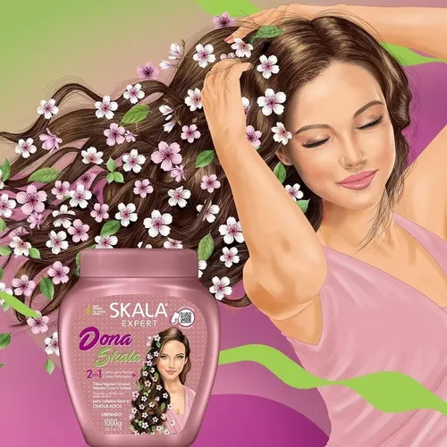 Mascara Crema Skala Dona 2 En 1 Crema Peinar Vegana X 2 U