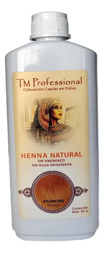 Henna Natural Tm Professional Tintura Capilar En Polvo X90gr Oro Rojizo -golden Red